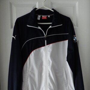 Puma BMW Motorsport Men's Jacket Size Large Full Zip Collar Light Weight Cassual